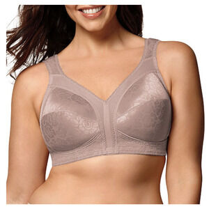 Playtex Women 18 Hour Original Comfort Strap Wirefree Bra Toffe Size 44DD